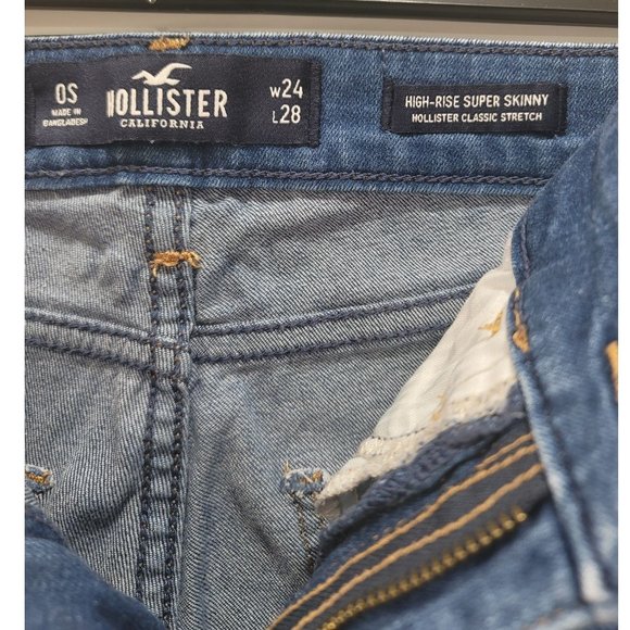 Hollister High-Rise Super Skinny, Classic Stretch Jean. OS 24W x 28L Womens. - Picture 4 of 11